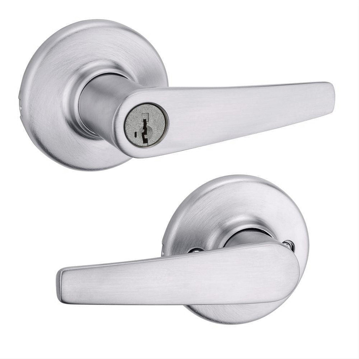 Kwikset 462DL-26DS-26 Delta Lever Vestibule Lock with 6AL Latch and RCS Strike and SmartKey Satin Chrome