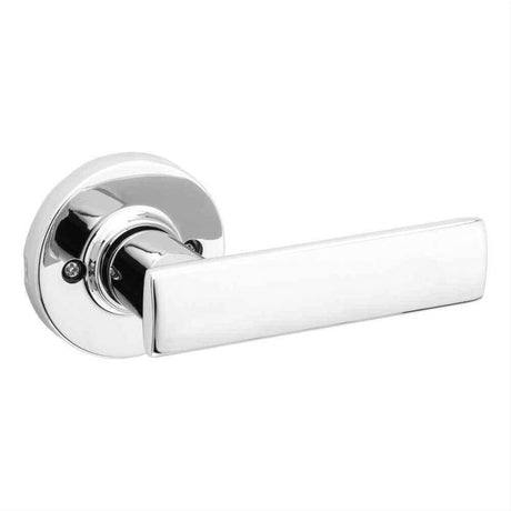 Kwikset 488BRNLRDT-26 Breton Half Dummy Door Lever with Round Rose Bright Chrome