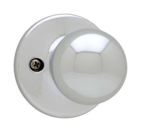 Kwikset Polo Half Dummy Door Knob in Polished Brass