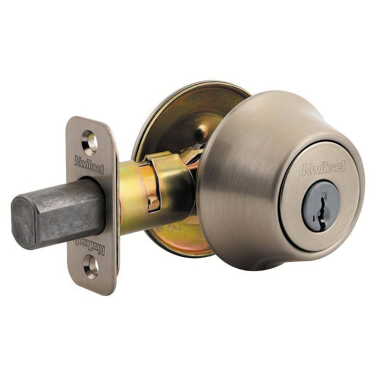 Kwikset 660-15.DS Single Cylinder Deadbolt Satin Nickel