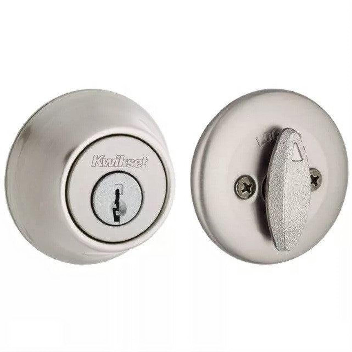 Kwikset 660-15ASV1 Single Cylinder Deadbolt with 6AL Latch and STRKP Strike Pack which includes Square Corner, Round Corner and 5303 Round Corner Full Lip Strikes K3 Antique Nickel
