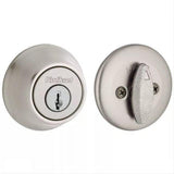 Kwikset 660-15ASV1 Single Cylinder Deadbolt with 6AL Latch and STRKP Strike Pack which includes Square Corner, Round Corner and 5303 Round Corner Full Lip Strikes K3 Antique Nickel