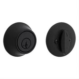 Kwikset 660-26D.STRKP Single Cylinder Deadbolt with 6AL Latch and STRKP Strike Pack which includes Square Corner, Round Corner and 5303 Round Corner Full Lip Strikes K3 Satin Chrome