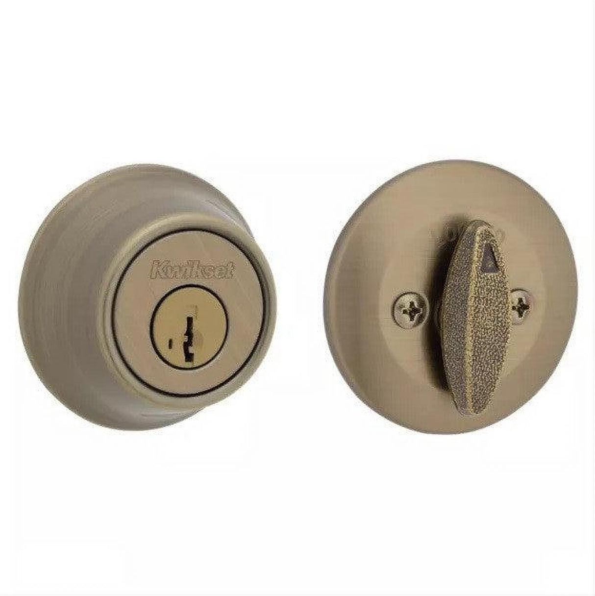 Kwikset 660-26DS.STRKP Single Cylinder Deadbolt with 6AL Latch and STRKP Strike Pack which includes Square Corner, Round Corner and 5303 Round Corner Full Lip Strikes K3 Satin Chrome
