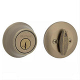 Kwikset 660-26DS.STRKP Single Cylinder Deadbolt with 6AL Latch and STRKP Strike Pack which includes Square Corner, Round Corner and 5303 Round Corner Full Lip Strikes K3 Satin Chrome