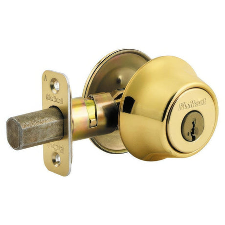 Kwikset 660-3.DS Single Cylinder Deadbolt Polished Brass