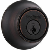 Kwikset 660-3.STRKP Single Cylinder Deadbolt with 6AL Latch and STRKP Strike Pack which includes Square Corner, Round Corner and 5303 Round Corner Full Lip Strikes K3 Bright Brass