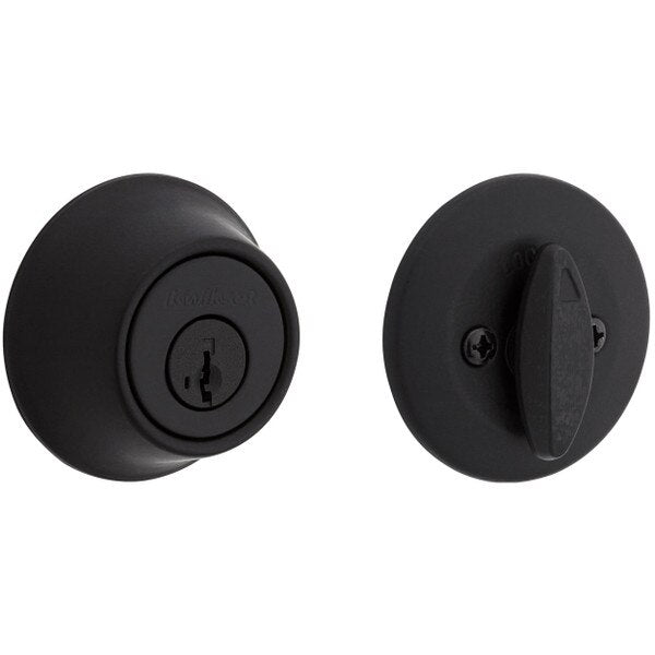 Kwikset 660-514.STRKP Single Cylinder Deadbolt Matte Black