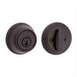 Kwikset 660-5S.DS Single Cylinder Deadbolt with 6AL Latch and STRKP Strike Pack which includes Square Corner, Round Corner and 5303 Round Corner Full Lip Strikes K3 Antique Brass