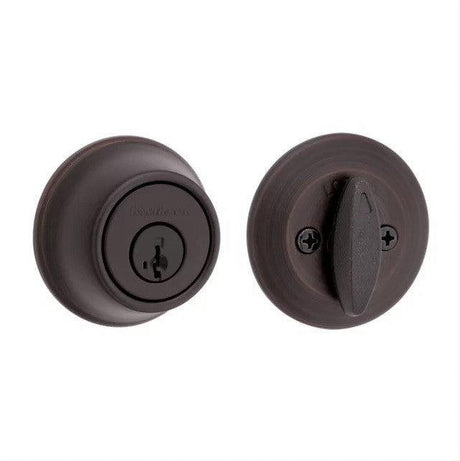 Kwikset 660-5S.DS Single Cylinder Deadbolt with 6AL Latch and STRKP Strike Pack which includes Square Corner, Round Corner and 5303 Round Corner Full Lip Strikes K3 Antique Brass