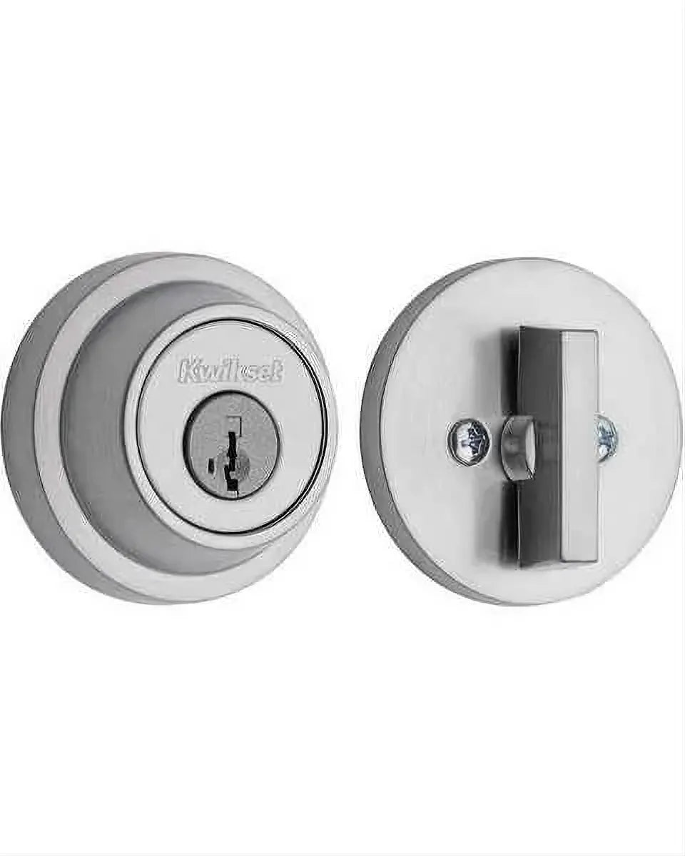 Kwikset 660RDT-26DS.STRKP Single Cylinder Round Deadbolt SmartKey Satin Chrome
