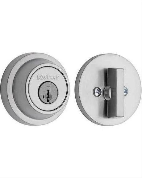 Kwikset 660RDT-26DS.STRKP Single Cylinder Round Deadbolt SmartKey Satin Chrome