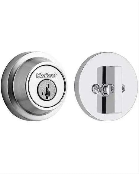 Kwikset 660RDT-26S.STRKP Single Cylinder Round Deadbolt SmartKey Bright Chrome