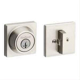 Kwikset 660SQT-15S.STRKP Single Cylinder Square Deadbolt SmartKey Satin Nickel