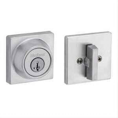 Kwikset 660SQT-26DS.STRKP Single Cylinder Square Deadbolt SmartKey Satin Chrome