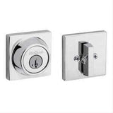 Kwikset 660SQT-26S.STRKP Single Cylinder Square Deadbolt SmartKey Bright Chrome