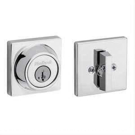 Kwikset 660SQT-26S.STRKP Single Cylinder Square Deadbolt SmartKey Bright Chrome