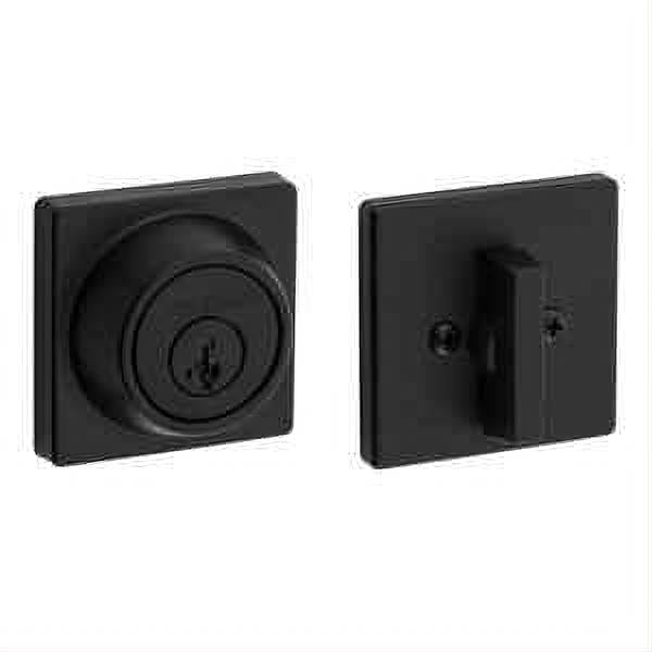 Kwikset 660SQT-514S.STRKP Single Cylinder Square Deadbolt SmartKey Matte Black