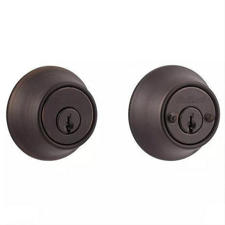 Kwikset 665-11P.STRKP Double Cylinder Deadbolt with RCAL Latch Venetian Bronze