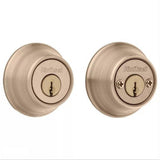 Kwikset 665-11PS.STRKP Double Cylinder Deadbolt with RCAL Latch and STRKP Strike Pack which includes Square Corner, Round Corner and 5303 Round Corner Full Lip Strikes Venetian Bronze