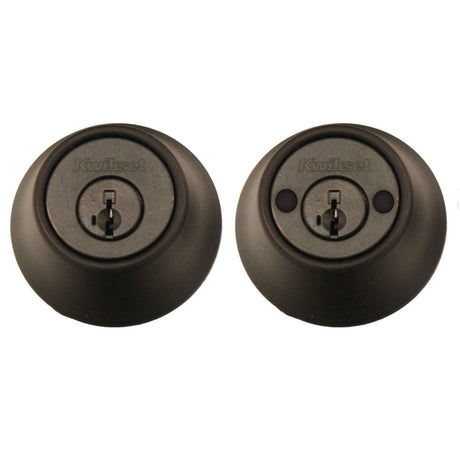 Kwikset 665-11PS.STRKP Double Cylinder Deadbolt with RCAL Latch Venetian Bronze