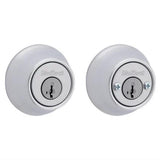 Kwikset 665-15S.DS Double Cylinder Deadbolt with RCAL Latch and STRKP Strike Pack which includes Square Corner, Round Corner and 5303 Round Corner Full Lip Strikes Satin Nickel