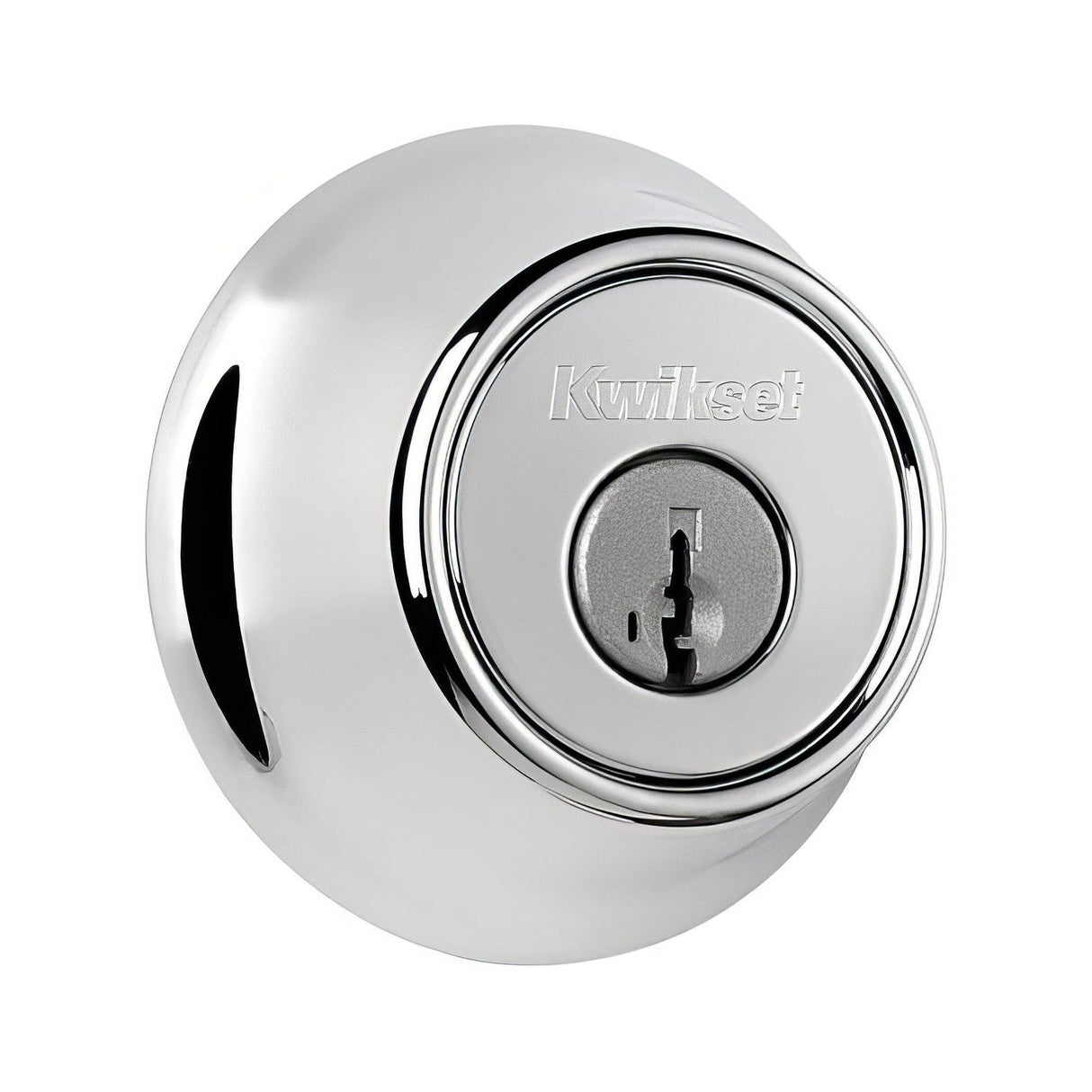 Kwikset 665-26S.STRKP Double Cylinder Deadbolt with RCAL Latch and STRKP Strike Pack which includes Square Corner, Round Corner and 5303 Round Corner Full Lip Strikes Bright Chrome