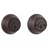 Kwikset 665-3S.DS Double Cylinder Deadbolt with RCAL Latch and STRKP Strike Pack which includes Square Corner, Round Corner and 5303 Round Corner Full Lip Strikes Polished Brass
