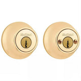 Kwikset 665-514S.STRKP Double Cylinder Deadbolt with RCAL Latch and STRKP Strike Pack which includes Square Corner, Round Corner and 5303 Round Corner Full Lip Strikes Matte Black