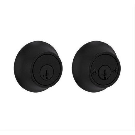Kwikset 665-514S.STRKP Double Cylinder Deadbolt with RCAL Latch Matte Black