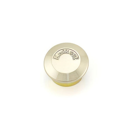 Kwikset 667-15.STRKP One Sided Turn Deadbolt with Blank Plate with RCAL Latch and STRKP Strike Pack which includes Square Corner; Round Corner and 5303 Round Corner Full Lip Strikes Satin Nickel