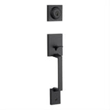 Kwikset 687AMDLIP-26DS.STRKP Amador Single Cylinder Exterior Handleset SmartKey with 6AL Latch and STRKP Strike Pack which includes Square Corner; Round Corner and 5303 Round Corner Full Lip Strikes Satin Chrome