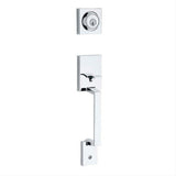 Kwikset 687AMDLIP-514S.STRKP Amador Single Cylinder Exterior Handleset SmartKey with 6AL Latch and STRKP Strike Pack which includes Square Corner; Round Corner and 5303 Round Corner Full Lip Strikes Matte Black