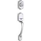 Kwikset 687BWLIP-11P Belleview Single Cylinder Exterior Handleset SmartKey with 6AL Latch and STRKP Strike Pack which includes Square Corner; Round Corner and 5303 Round Corner Full Lip Strikes Venetian Bronze