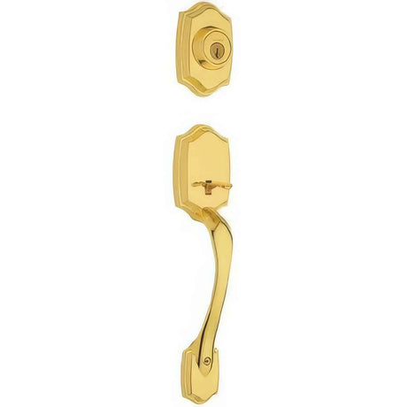 Kwikset 687BWLIP-3S Belleview Single Cylinder Handleset - Polished Brass
