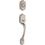 Kwikset 687BWLIP-514S.STRKP Belleview Single Cylinder Exterior Handleset SmartKey with 6AL Latch and STRKP Strike Pack which includes Square Corner; Round Corner and 5303 Round Corner Full Lip Strikes Matte Black