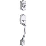 Kwikset 687BWLIP Belleview Single Cylinder Exterior Handleset SmartKey with 6AL Latch and STRKP Strike Pack which includes Square Corner; Round Corner and 5303 Round Corner Full Lip Strikes