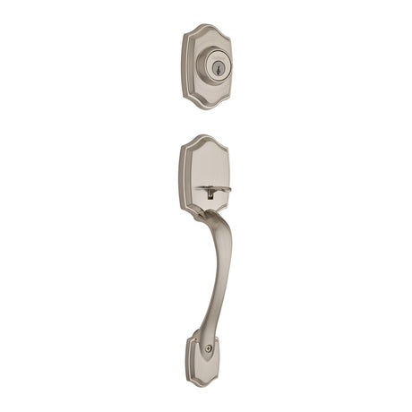 Kwikset 687BWLIP Belleview Single Cylinder Exterior Handleset SmartKey in Antique Brass
