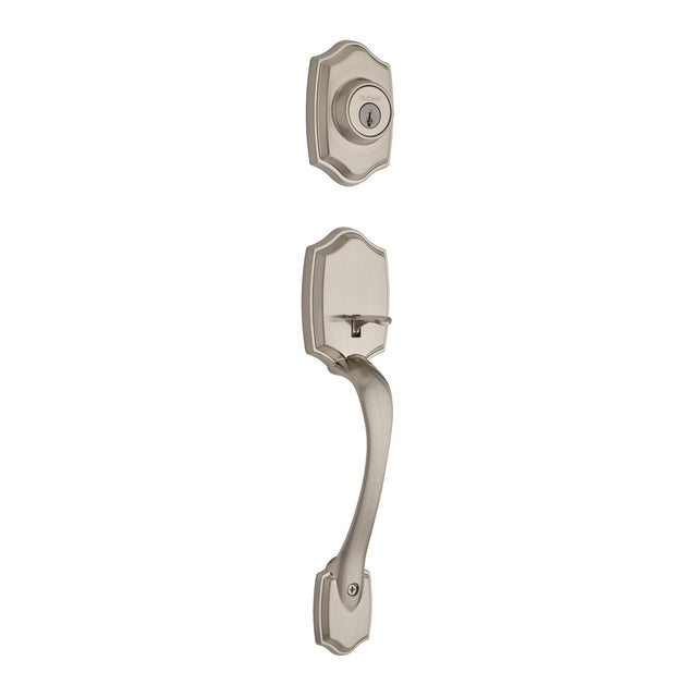 Kwikset 687BWLIP Belleview Single Cylinder Exterior Handleset SmartKey in Antique Brass