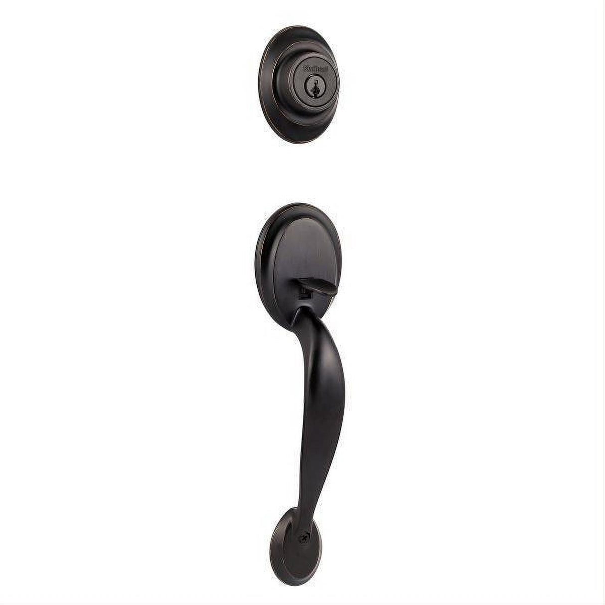 Kwikset 687DALIP-15.DS Dakota Single Cylinder Exterior Handleset SmartKey with 6AL Latch and STRKP Strike Pack which includes Square Corner; Round Corner and 5303 Round Corner Full Lip Strikes Satin Nickel