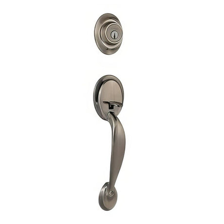Kwikset 687DALIP-15AS Dakota Single Cylinder Handleset - Antique Nickel