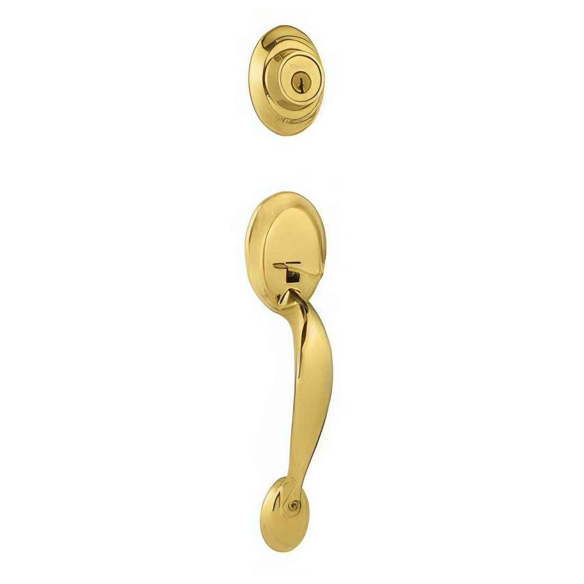 Kwikset 687DALIP-15S.STRKP Dakota Single Cylinder Exterior Handleset SmartKey with 6AL Latch and STRKP Strike Pack which includes Square Corner; Round Corner and 5303 Round Corner Full Lip Strikes Satin Nickel