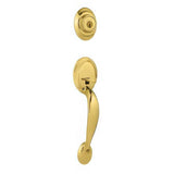 Kwikset 687DALIP-15S.STRKP Dakota Single Cylinder Exterior Handleset SmartKey with 6AL Latch and STRKP Strike Pack which includes Square Corner; Round Corner and 5303 Round Corner Full Lip Strikes Satin Nickel