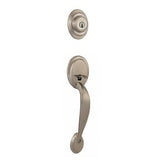 Kwikset 687DALIP Dakota Single Cylinder Exterior Handleset SmartKey with 6AL Latch and STRKP Strike Pack which includes Square Corner; Round Corner and 5303 Round Corner Full Lip Strikes