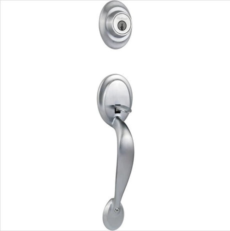 Kwikset 687DALIP Dakota Single Cylinder Exterior Handleset SmartKey in Satin Chrome