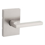 Kwikset 720HFLRCT-15 Halifax Lever with Rectangular Rose Passage Door Lock and RCS Strike Satin Nickel