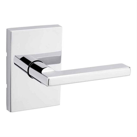 Kwikset 720HFLRCT-26 Halifax Lever with Rectangular Rose Passage Door Lock and RCS Strike Bright Chrome
