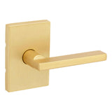 Kwikset 720HFLRCT-4 Halifax Lever with Rectangular Rose Passage Door Lock and RCS Strike Satin Brass
