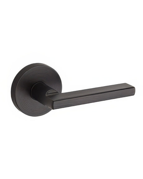 Kwikset 720HFLRDT-11P Halifax Lever with Round Rose Passage Door Lock and RCS Strike Venetian Bronze