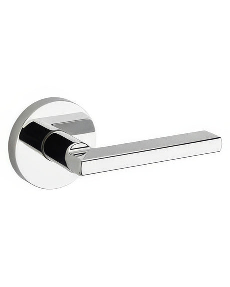 Kwikset 720HFLRDT-26 Halifax Lever with Round Rose Passage Door Lock and RCS Strike Bright Chrome